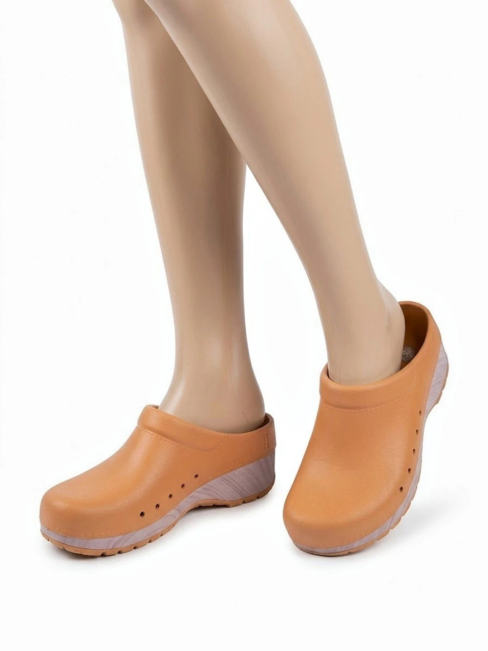 Dansko Orange Leather Clogs